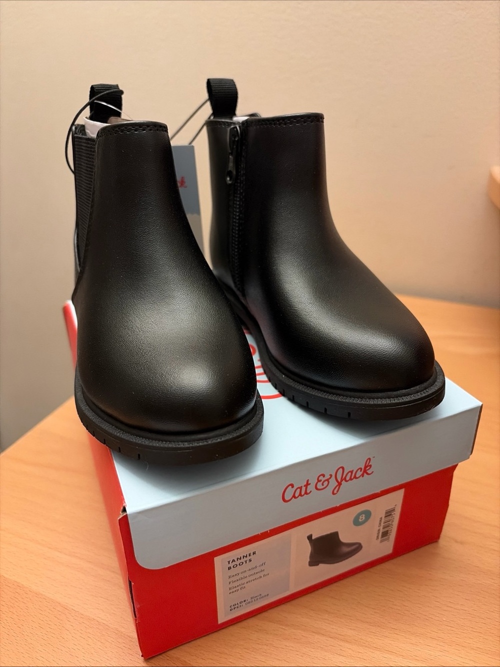 Cat & Jack Black Chelsea-Style Kids Ankle Boots
